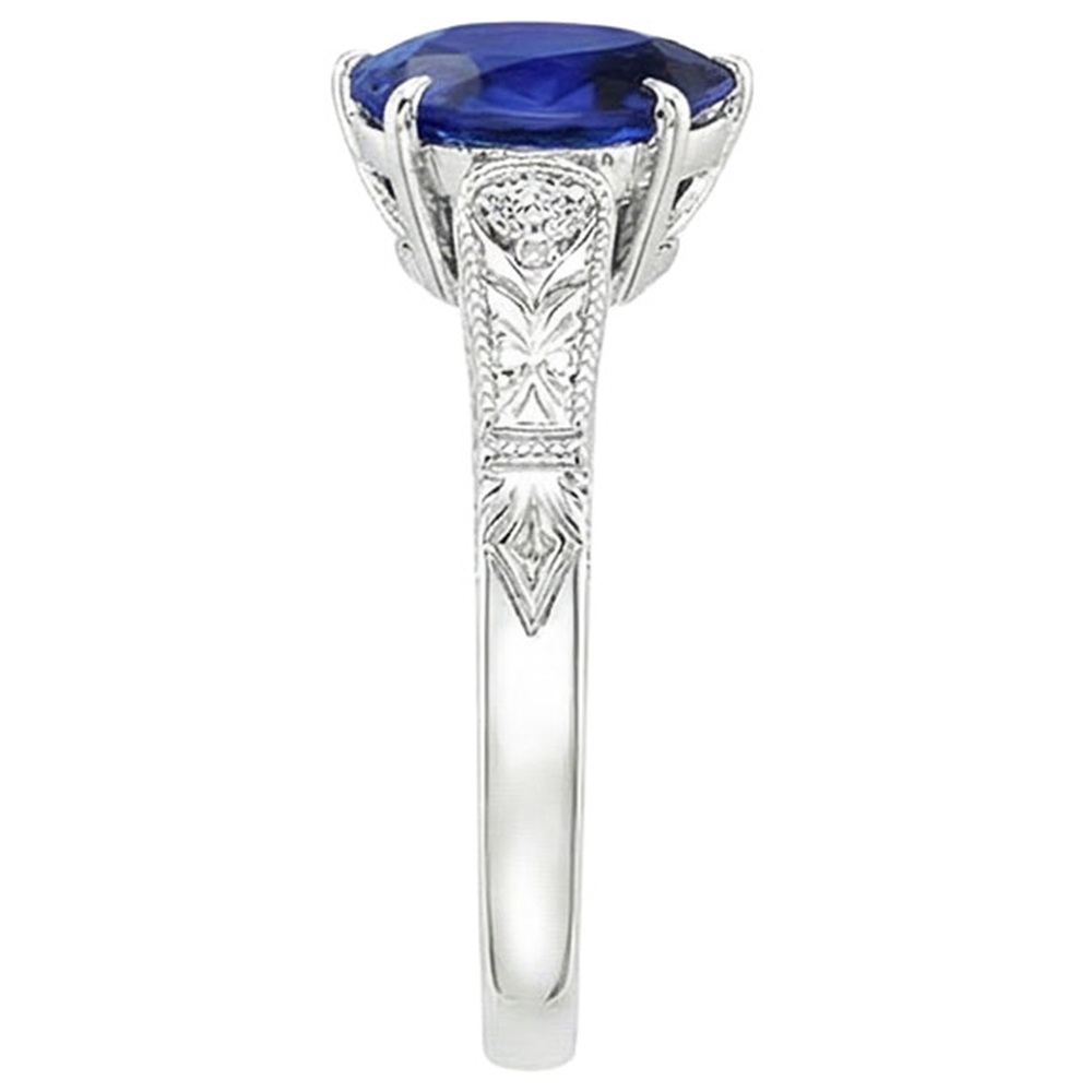 vero pear diamante 3carati anello su bianco