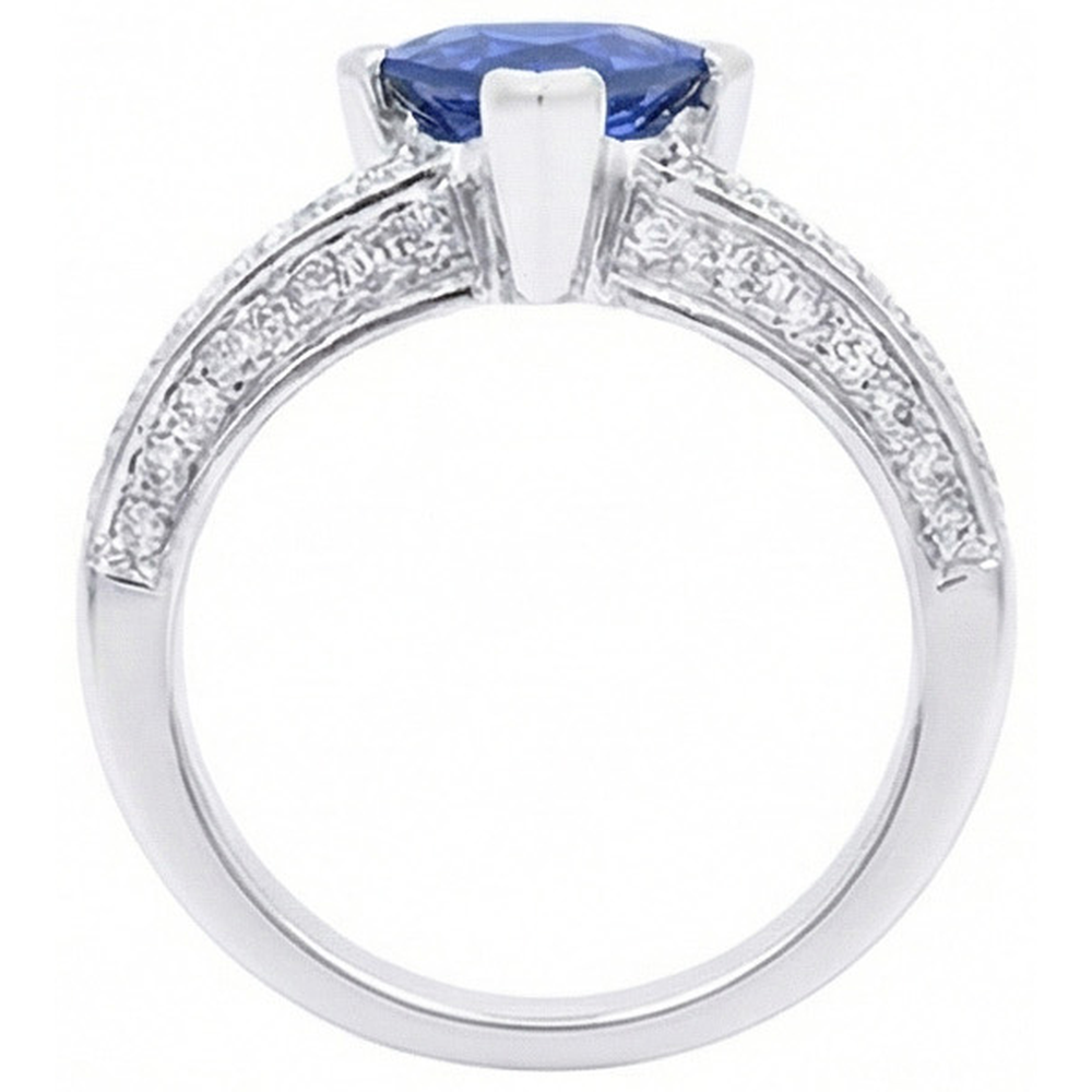 vero diamante 3carati anello su bianco