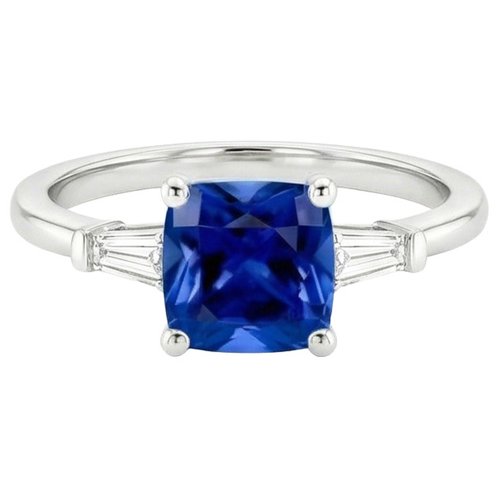 vero baguette diamante 2.75carati anello vista dall'alto