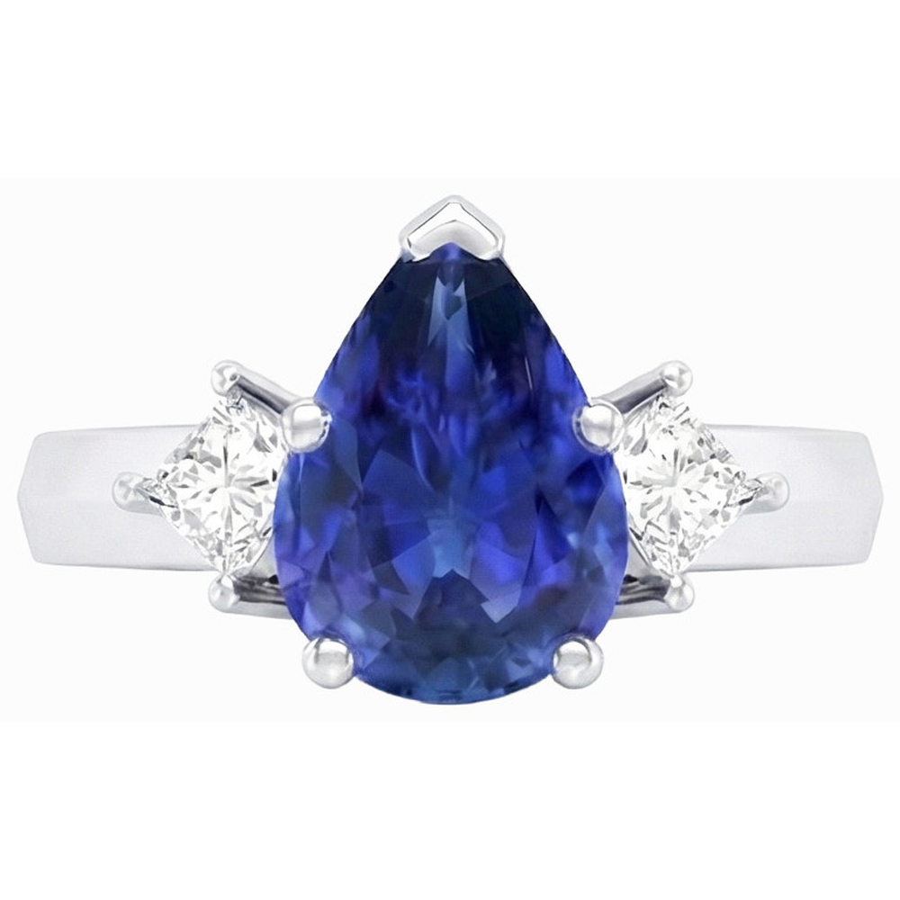 vero princess diamante 3.50carati anello angolo laterale