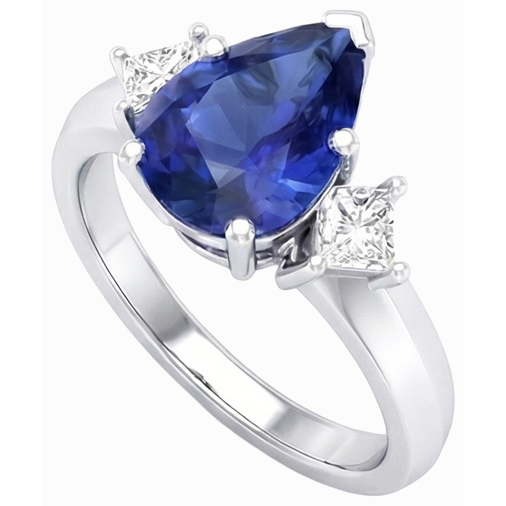 vero princess diamante 3.50carati anello dettaglio ravvicinato