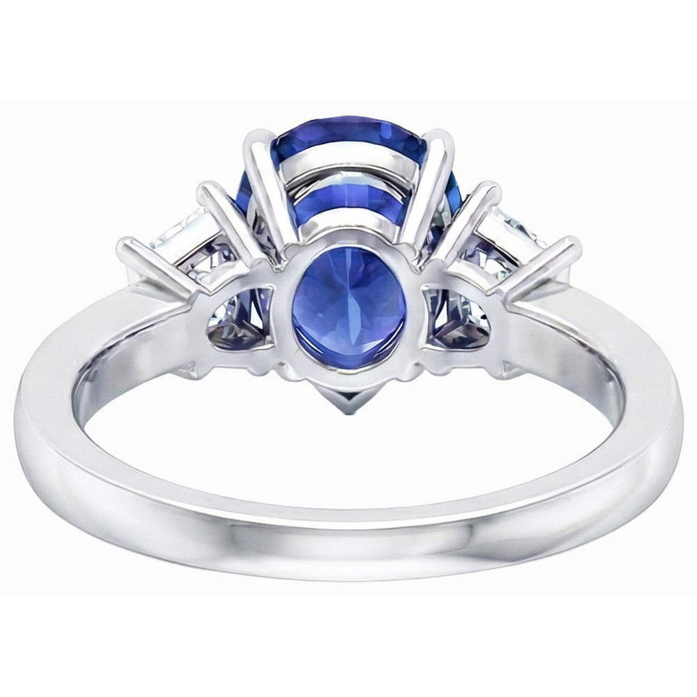 vero princess diamante 3.50carati anello vista di profilo