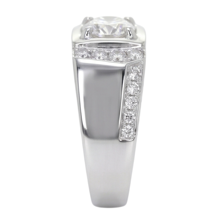 Anello Anniversario Con Genuino Diamante Rotondo Da 1.75 Carati Oro Bianco 14K