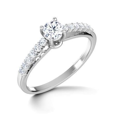 Anello Anniversario Con Genuino Diamanti A Taglio Brillante Da 1.85 Ct Con Accenti In Oro Bianco