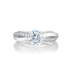 Anello Anniversario Con Genuino Diamanti Taglio Brillante Scintillante Da 3.70 Ct