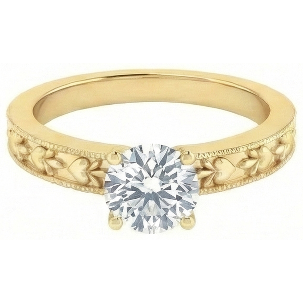 vero round diamante 1.75carati anello angolo laterale