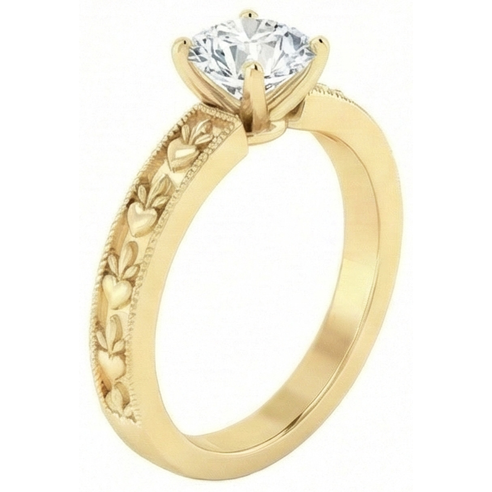 vero round diamante 1.75carati anello dettaglio ravvicinato