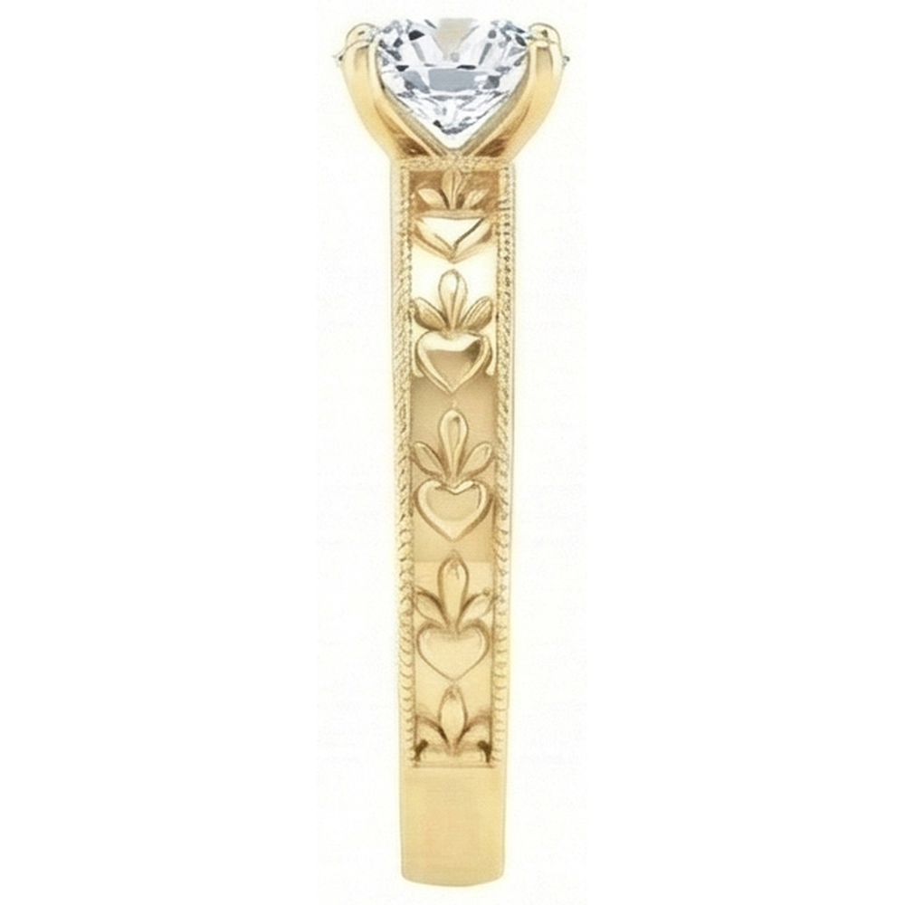 vero round diamante 1.75carati anello con accenti diamanti