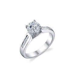 Anello Anniversario Con Scintillante Principessa E Genuino Diamante Rotondo Da 2.50 Carati