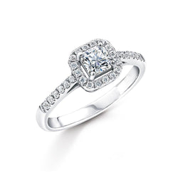 Anello Anniversario Con Vero Diamante Da 1,58 Carati. in Oro Bianco 14k