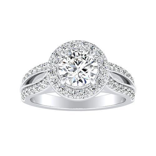 Anello Anniversario Con Vero Diamante Rotondo Da 2.80 Carati