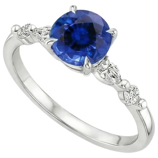 Anello Anniversario Con Zaffiro Per Donna