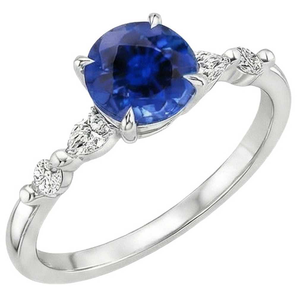 Anello Anniversario Con Zaffiro Per Donna