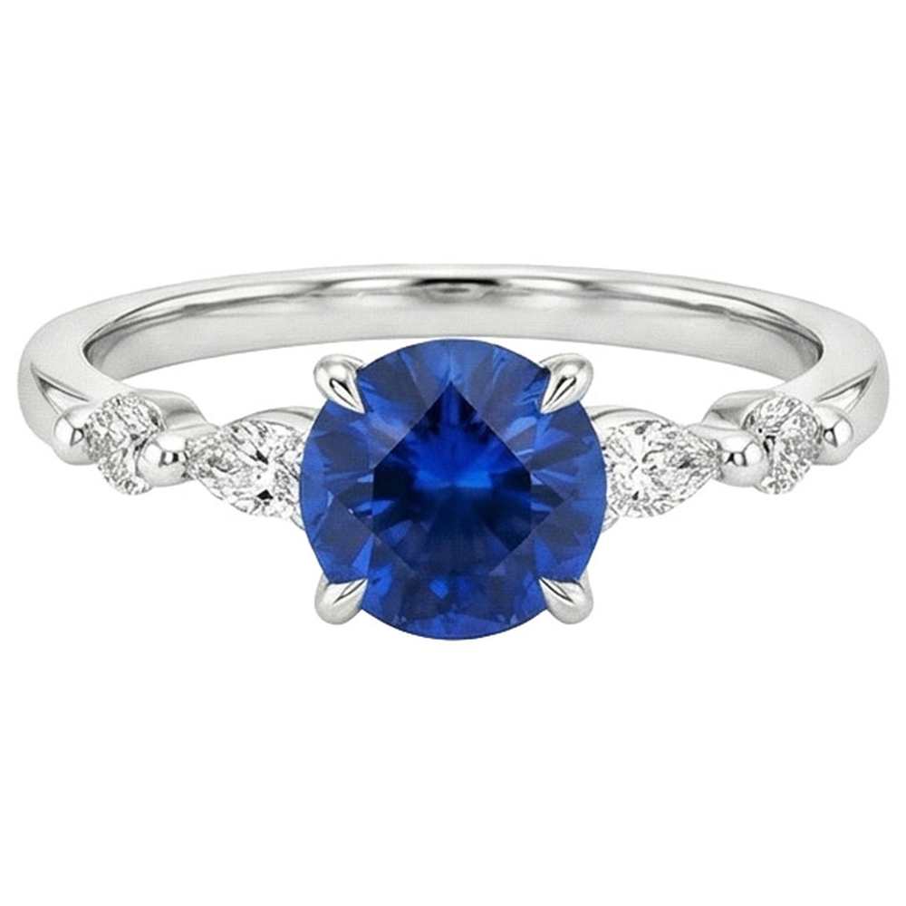Anello Anniversario Con Zaffiro Per Donna