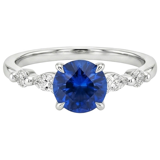 Anello Anniversario Con Zaffiro Per Donna