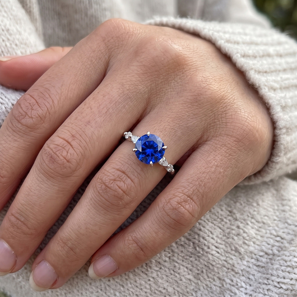 Anello Anniversario Con Zaffiro Per Donna