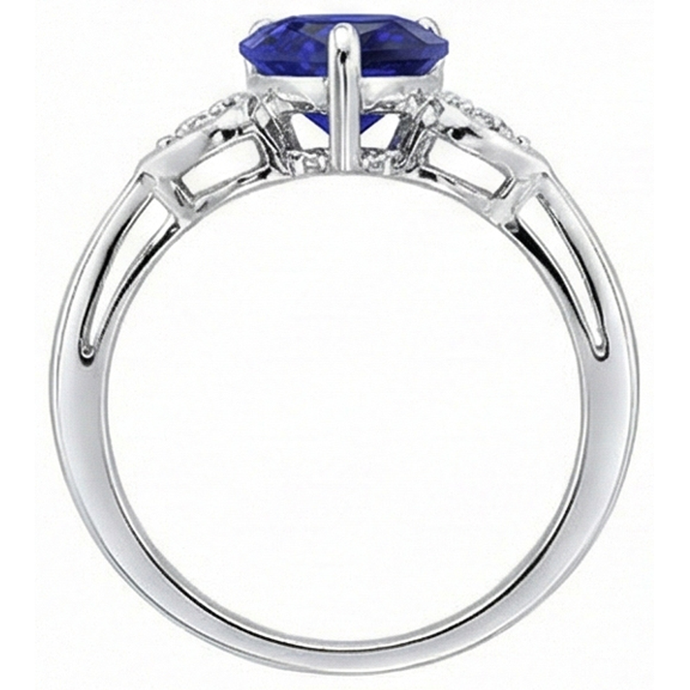 vero round diamante 2.50carati anello vista di profilo