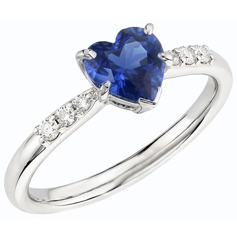 vero heart diamante 1.50carati anello vista frontale
