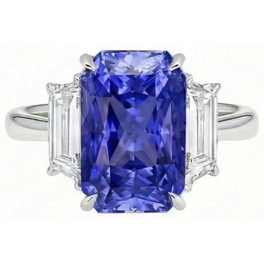 vero emerald diamante 5.50carati anello angolo laterale