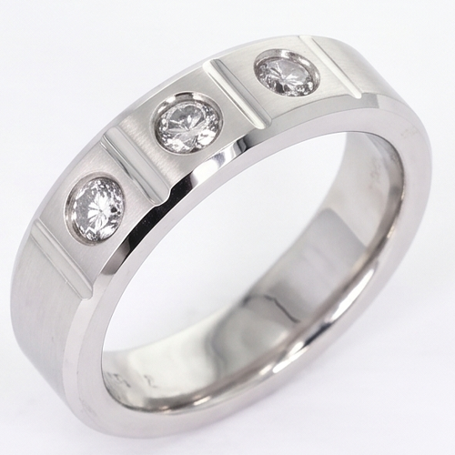 Anello Anniversario Gypsy Genuino Diamanti Rotondi 0,75 Carati Oro Bianco 14K