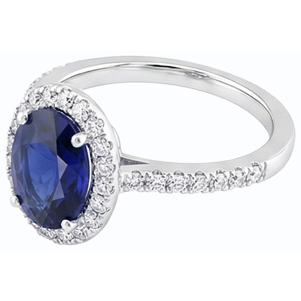 vero round diamante 3.50carati anello su bianco