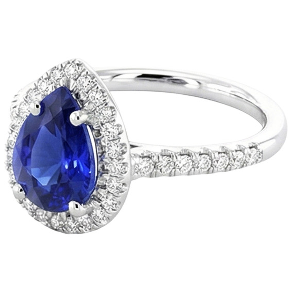 vero round diamante 3.25carati anello vista di profilo