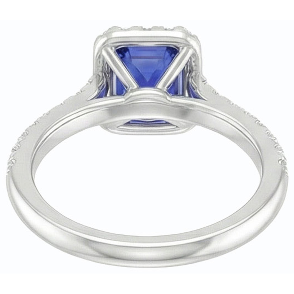 vero round diamante 3carati anello vista di profilo