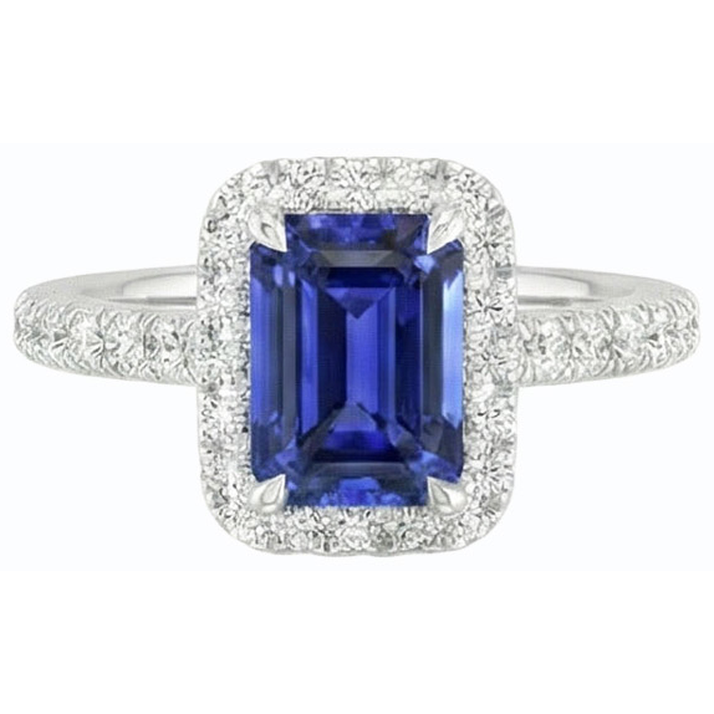 vero round diamante 3carati anello su bianco