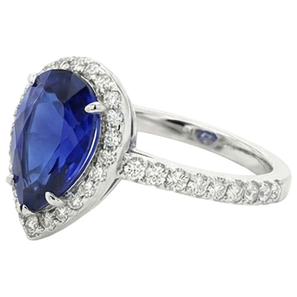 vero round diamante 4.50carati anello dettaglio ravvicinato