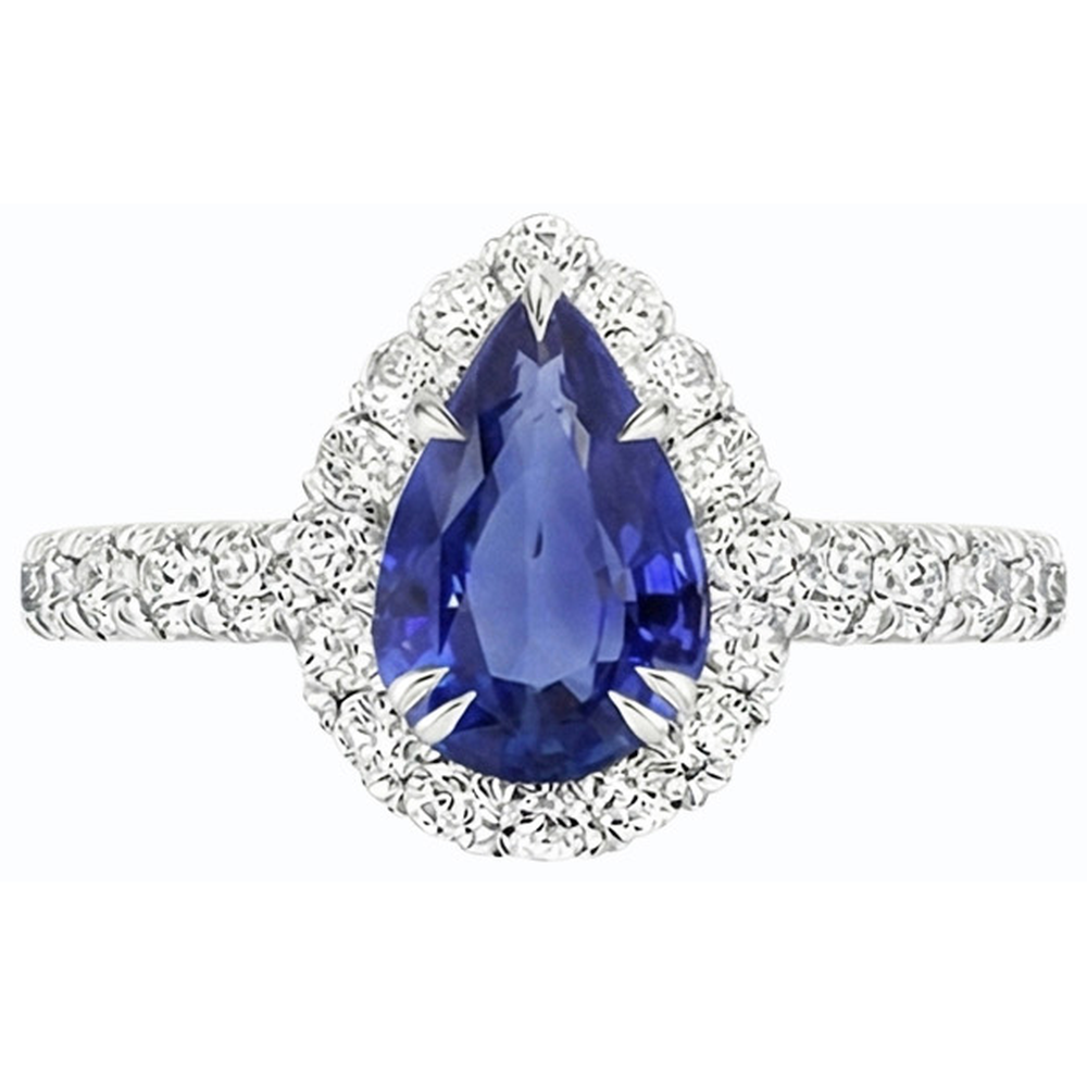 vero round diamante 4.50carati anello vista dall'alto