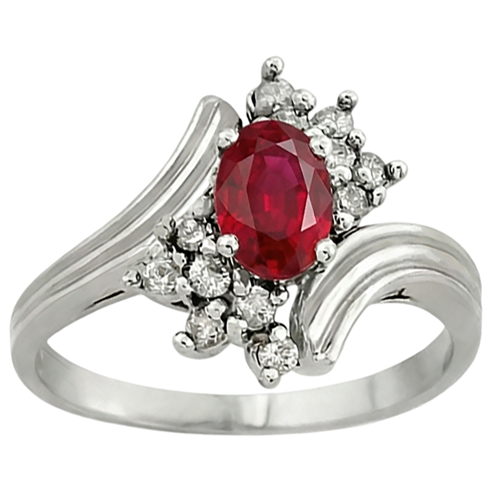 vero oval diamante 1.50carati anello angolo laterale