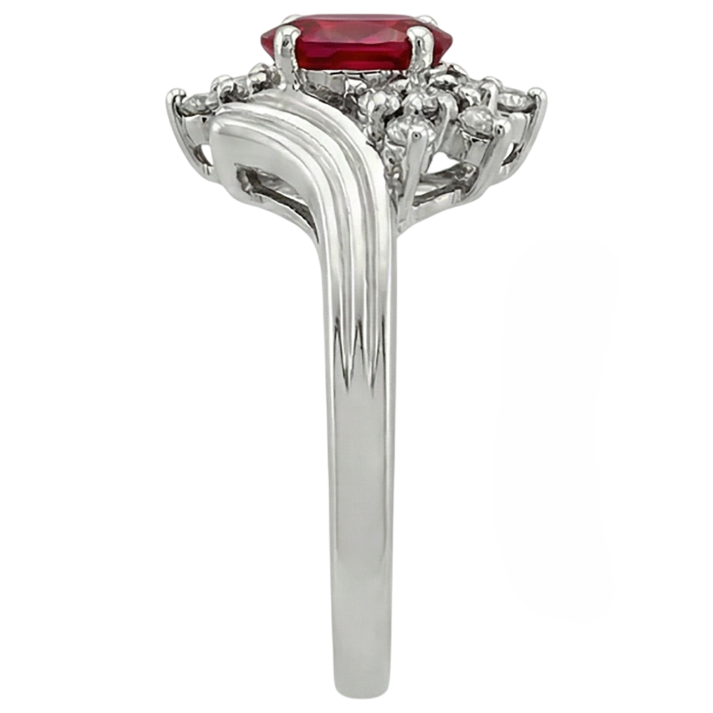 vero oval diamante 1.50carati anello vista dall'alto