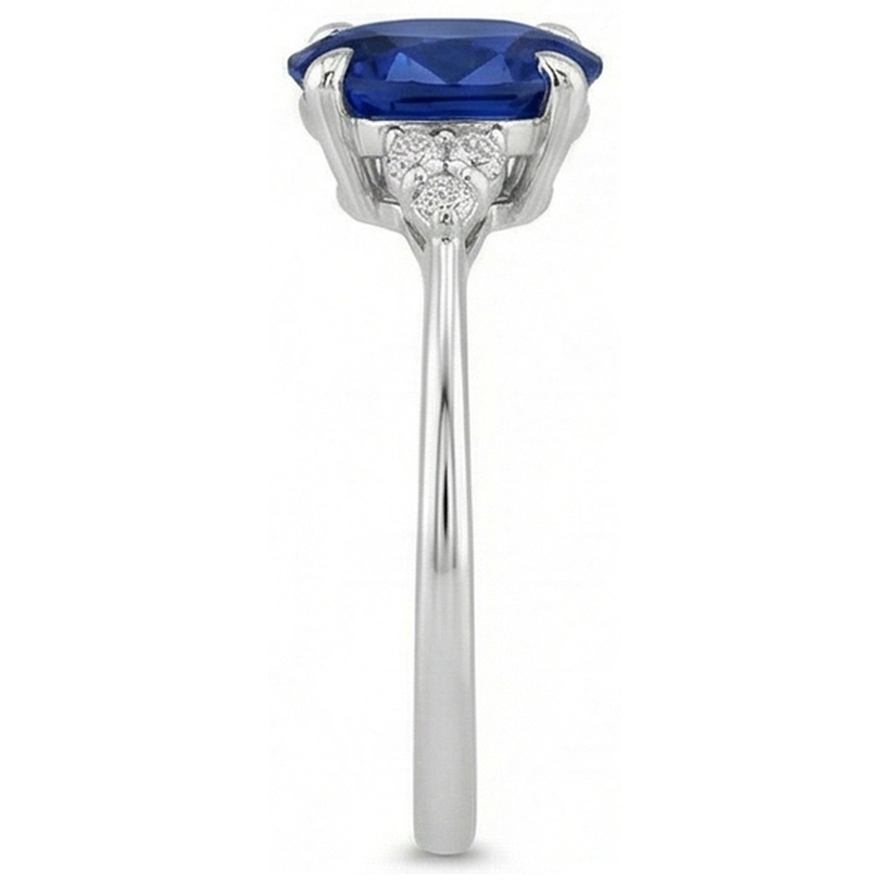 vero round diamante 3carati anello su bianco