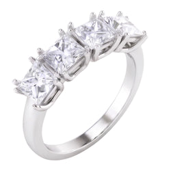 Anello Anniversario Princess Cut Naturale Diamond 3 Carati