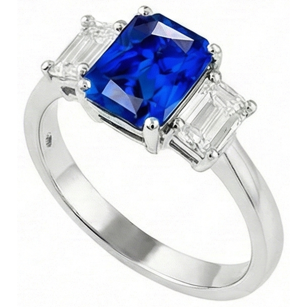 vero emerald diamante 2.50carati anello vista dall'alto