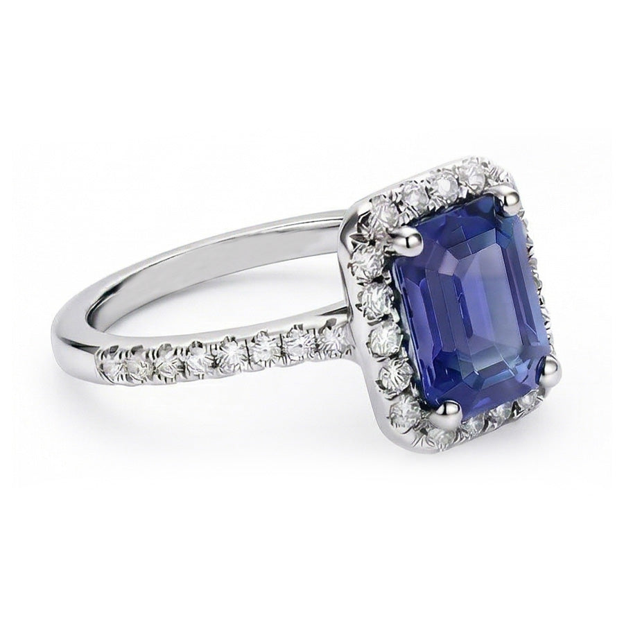 vero round diamante 3.50carati anello dettaglio ravvicinato