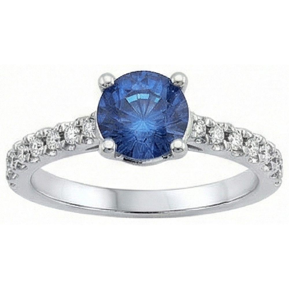 vero round diamante 3.30carati anello vista frontale