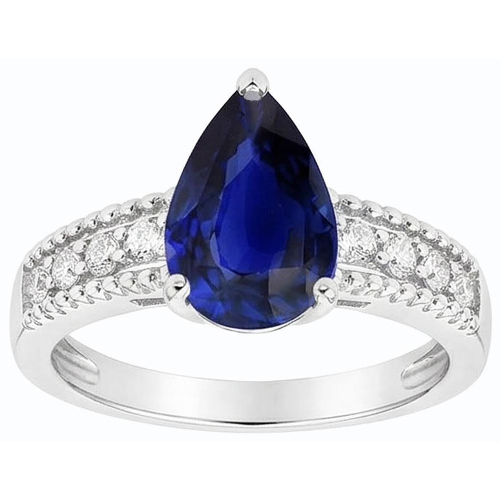 vero round diamante 2.50carati anello vista di profilo