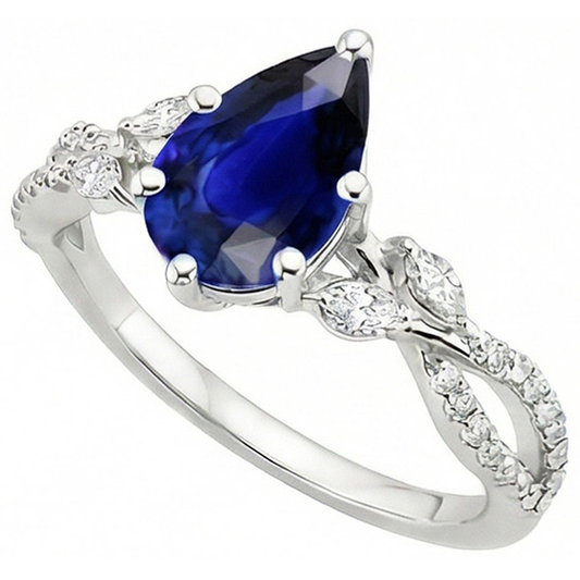 vero marquise diamante 5.50carati anello angolo laterale