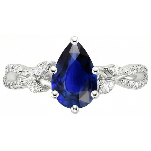 vero marquise diamante 5.50carati anello vista di profilo