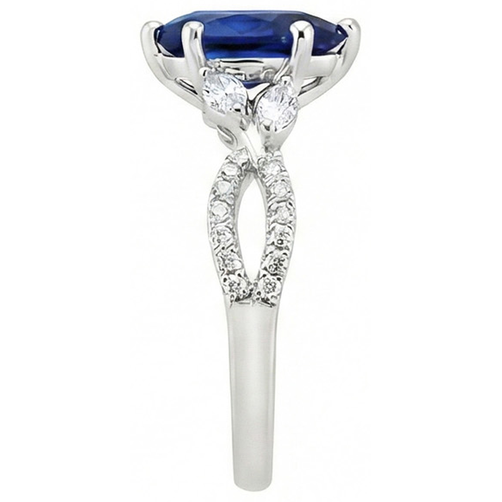 vero marquise diamante 5.50carati anello su bianco