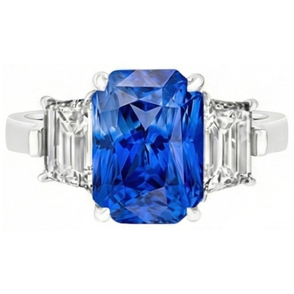 vero emerald diamante 3carati anello dettaglio ravvicinato