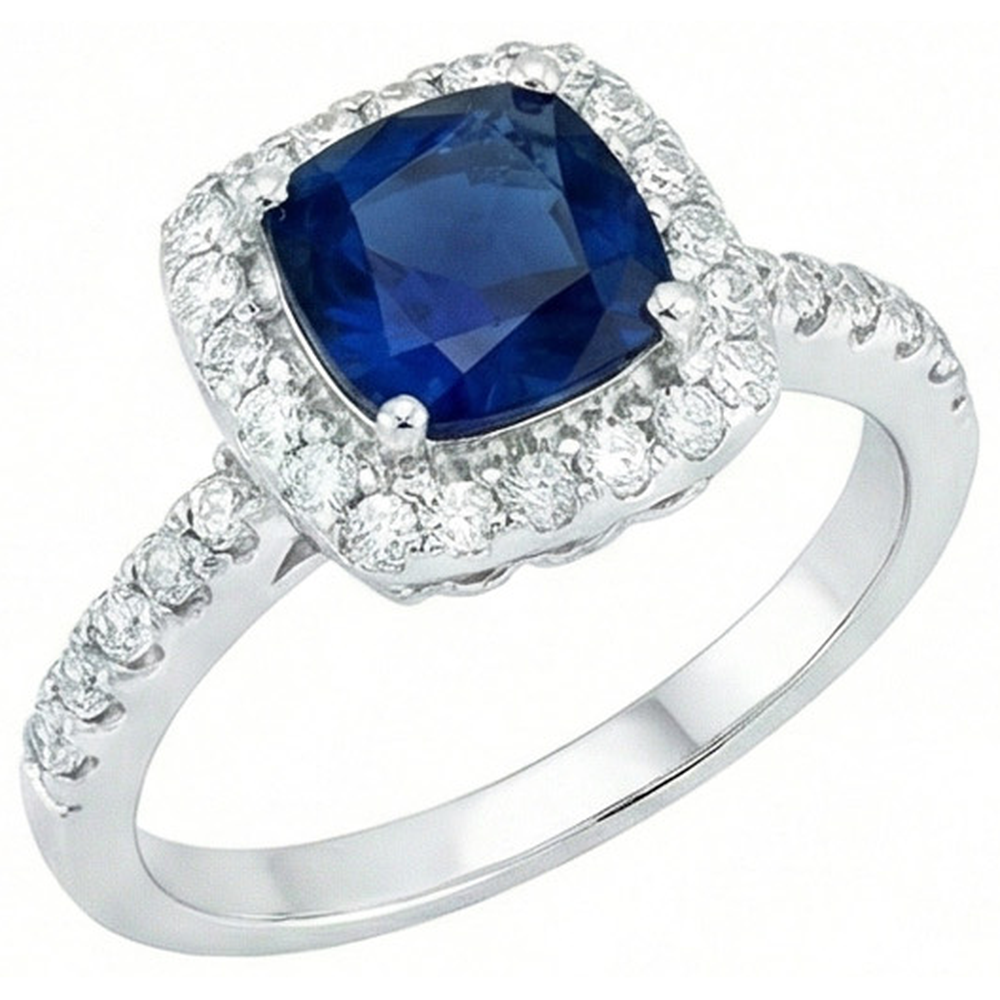 vero round diamante 3.50carati anello vista frontale