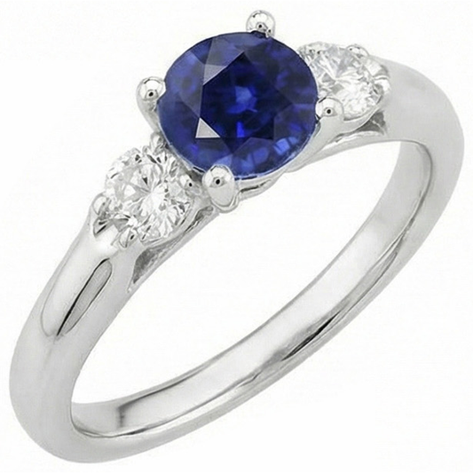 vero round diamante 1.75carati anello vista frontale