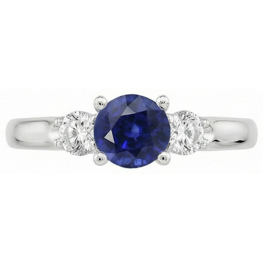 vero round diamante 1.75carati anello angolo laterale