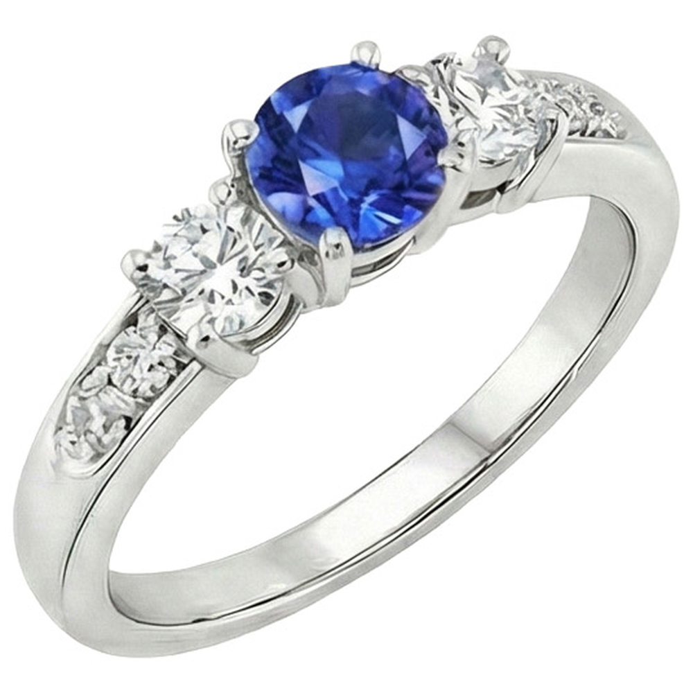 vero round diamante 2carati anello vista frontale