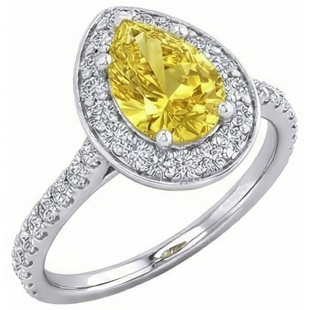 vero round diamante 2.50carati anello vista dall'alto
