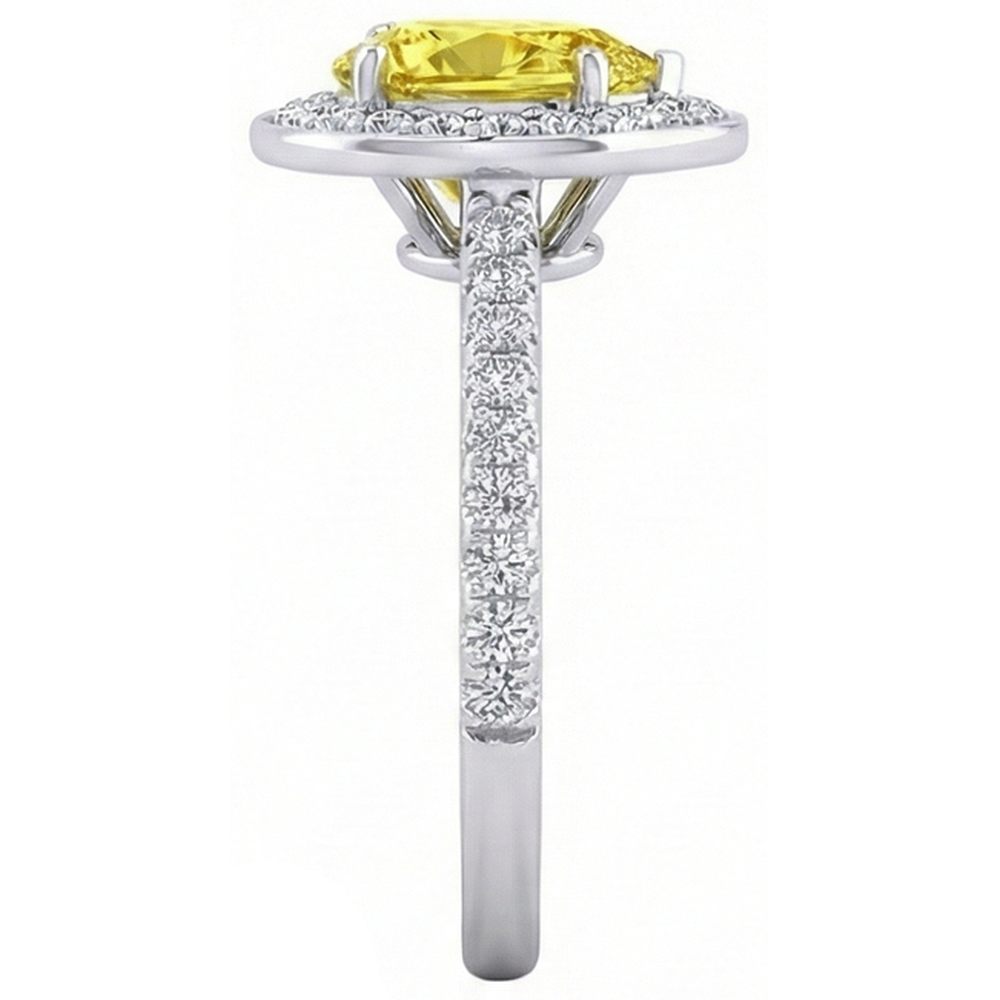 vero round diamante 2.50carati anello su bianco