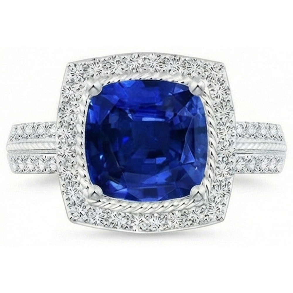 vero round diamante 4.75carati anello angolo laterale