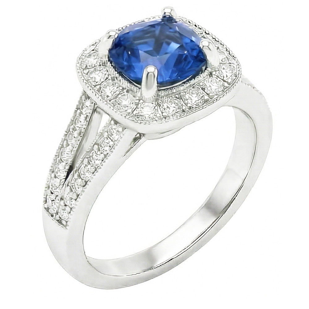 vero round diamante 3.60carati anello vista frontale